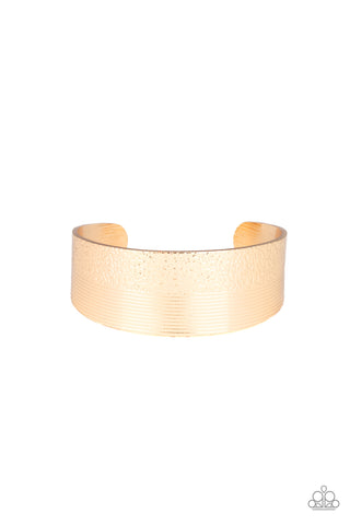 Paparazzi Bracelet - Mixed Vibes - Gold Cuff