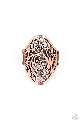 Paparazzi Ring - Vine Vibe - Copper Filigree