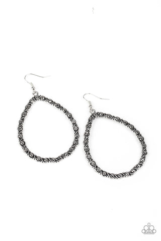 Paparazzi Earrings - Galaxy Gardens - Silver