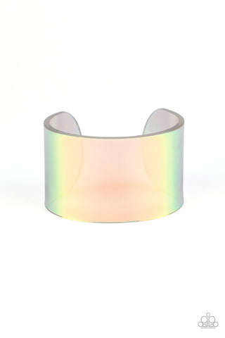 Paparazzi Bracelet - Holographic Aura - Multi Acrylic Cuff