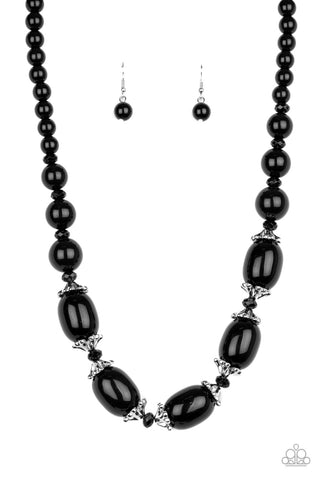 Paparazzi Necklace - After Party Posh - Black Bead