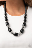 Paparazzi Necklace - After Party Posh - Black Bead