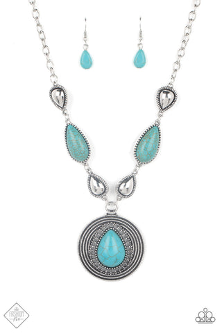 Paparazzi Necklace - Saguaro Soul Trek - Turquoise Stone
