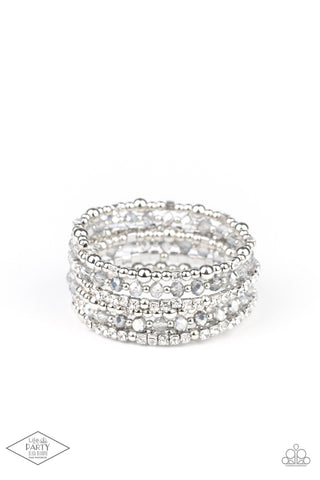 Paparazzi Bracelet - ICE Knowing You - Silver Bead