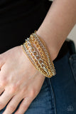 Metallic Horizon Gold Silver Chain Layered Bracelet