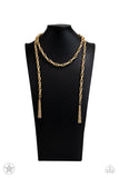 SCARFed for Attention Gold Chain Industrial Necklace with earrings