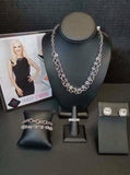 Paparazzi Jewelry - Fashion Fiercely 5th Avenue Fashion Fix Set - Silver and Rhinestone