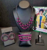 Paparazzi Jewelry - Glimpses of Malibu Fashion Fix Set - Purple Bead Gunmetal