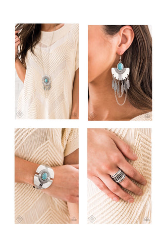 Paparazzi Jewelry - Simply Sante Fe Fashion Fix Set - Turquoise Stone Silver Artisan