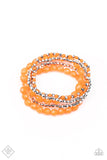 Paparazzi Jewelry - Glimpses of Malibu Fashion Fix Set - Opaque Orange Bead