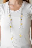 The Beach Side Babe Yellow Bead Necklace