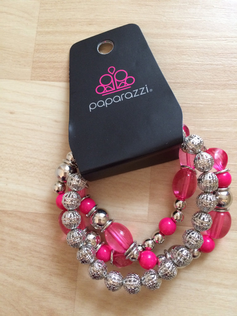 Paparazzi malibu marina pink bracelet Clearance