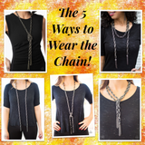 Paparazzi Necklace - Scarfed for Attention - Gunmetal Black Chain