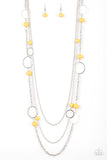 The Beach Side Babe Yellow Bead Necklace