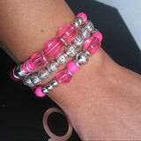 Malibu Marina Pink Bead Bracelet