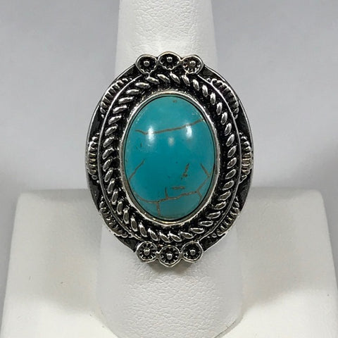 Tumblin Tumbleweeds Turquoise Stone Ring